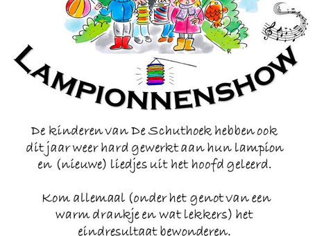 Lampionnenshow op 9 november in de school