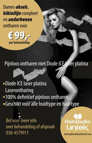 hairstudio uniek laseren ontharen