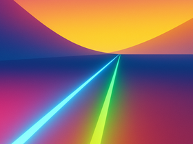 Two lines parallel to each other in a digital landscape