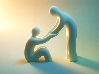 A person helping another person