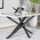 Thumbnail: Paulita Rectangular Dining Table White and Gunmetal