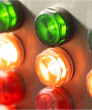 Lights on a machine