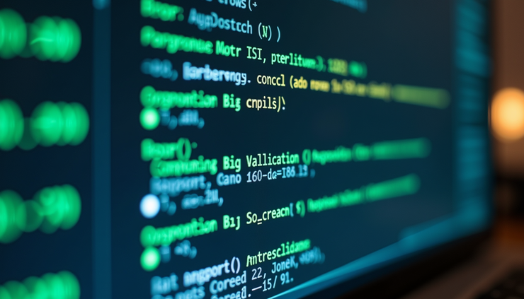 Eye-level view of a computer screen displaying automated data validation results