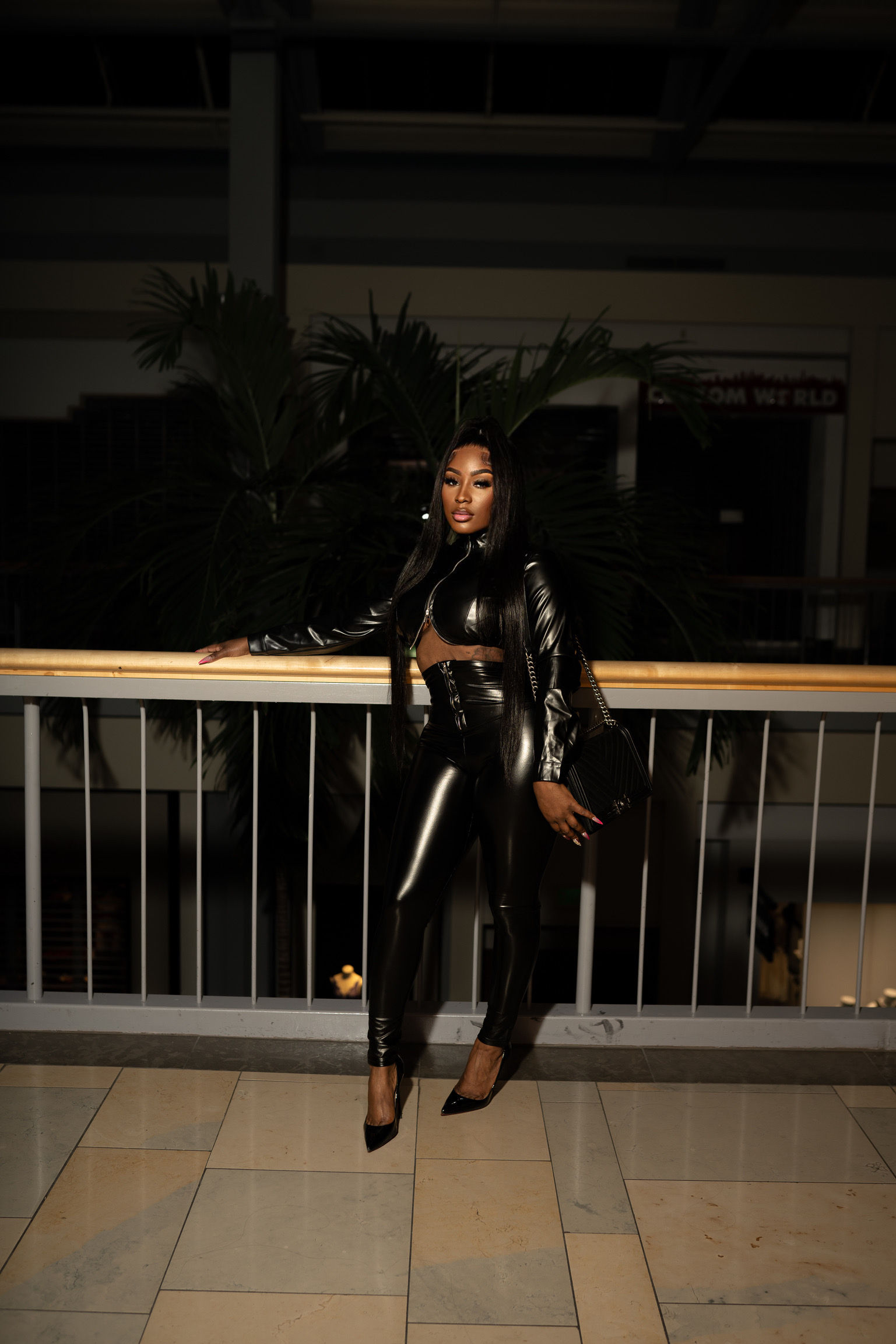 Black Latex Top