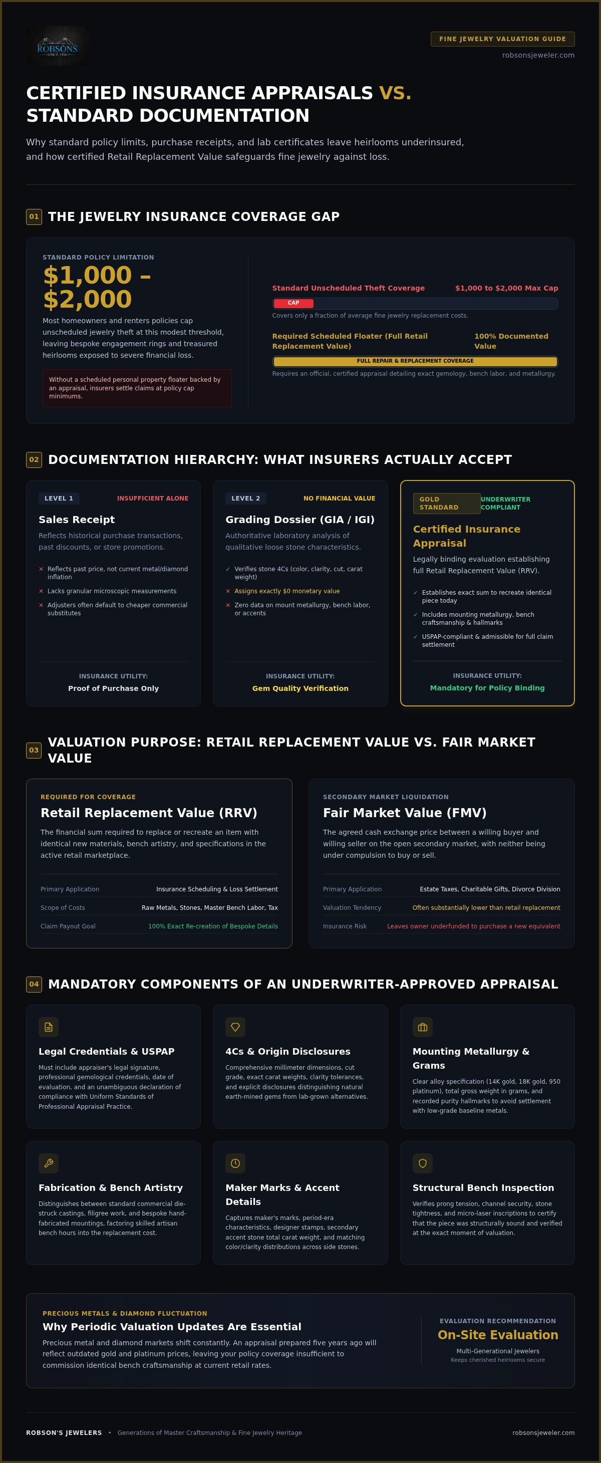 Insurance appraisals for jewelry
