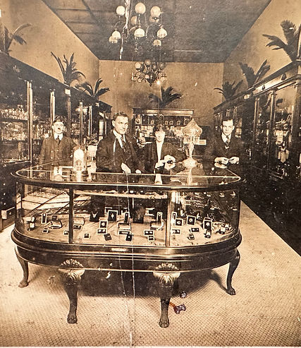 Inside Robson's Jewelrs showroom in Baytown TX - local jewelry experts offering custom designs, repairs, and fine jewelry