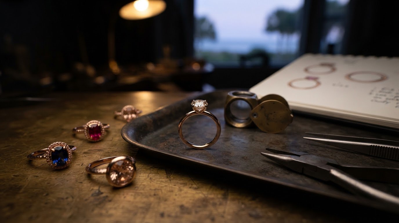 Rose Gold Engagement Rings in Seabrook: Metal and Gemstones