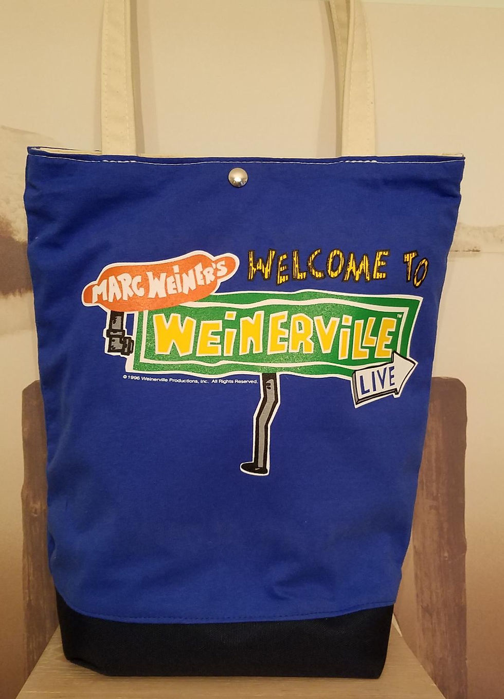 Thumbnail: The Fancy Weinerville/Boney Canvas Shoulder Bag