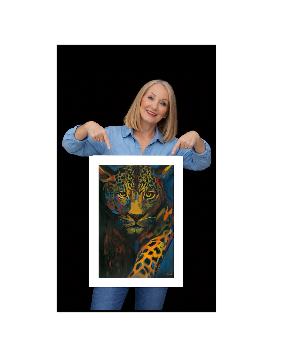 Silent Strength leopard fine art print by Art by Poppet