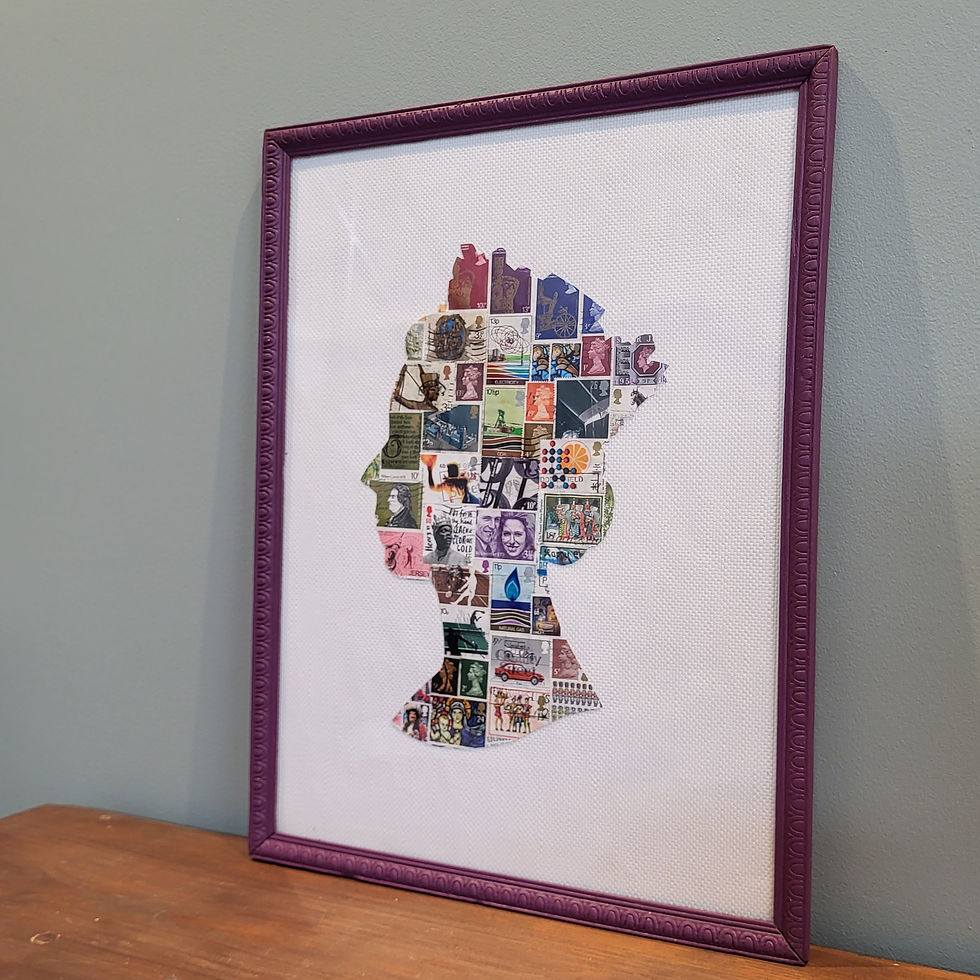 Miniature : Cadre timbré de la reine Elizabeth II