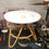 Miniature : Table basse vintage pieds rotin