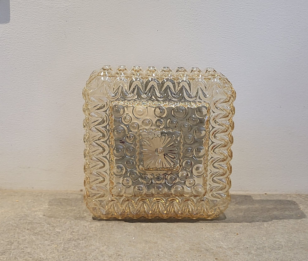 Miniature : Plafonnier/applique en verre ambré