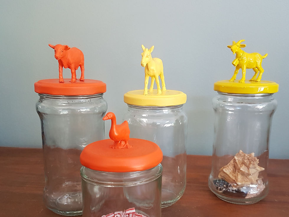 Miniature : Lot de 4 bocaux animaux