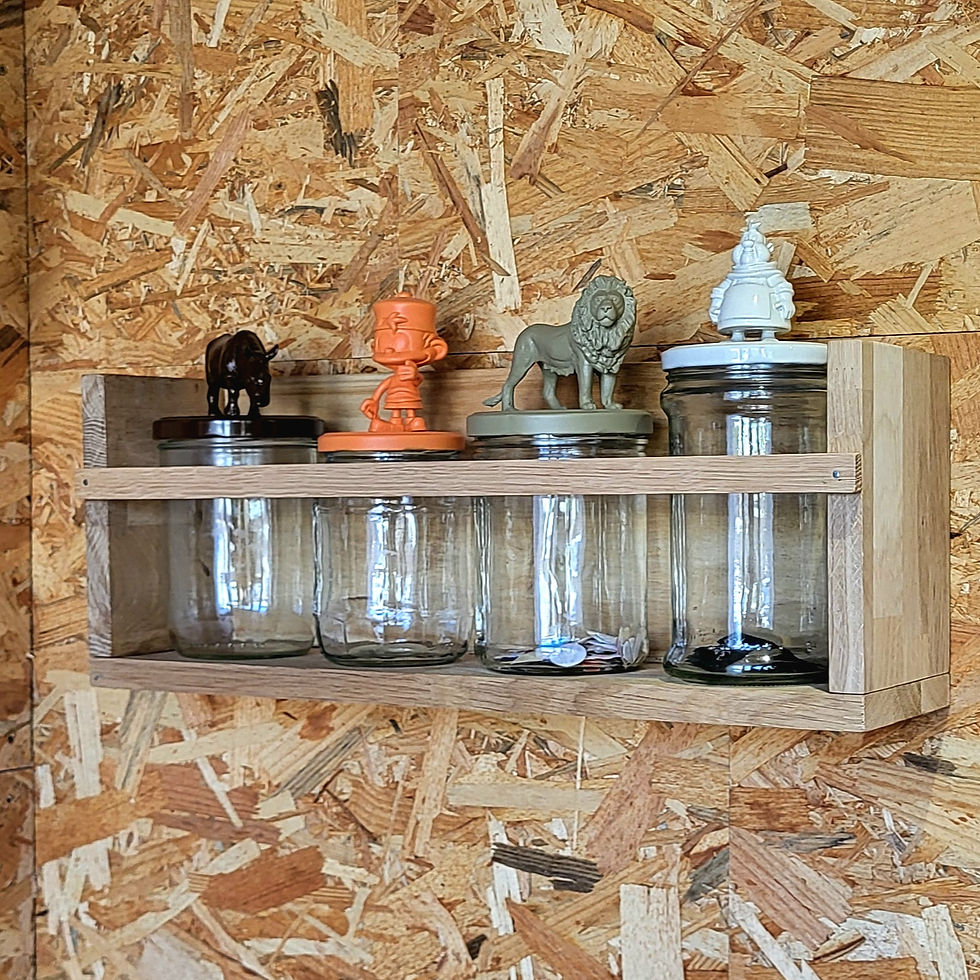 Miniature : Rangement mural bois massif