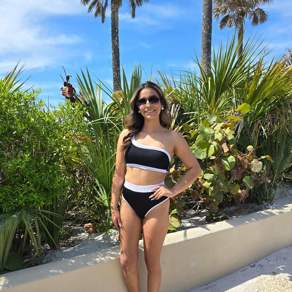 Thumbnail: One Shoulder High-Waisted Bikini Set