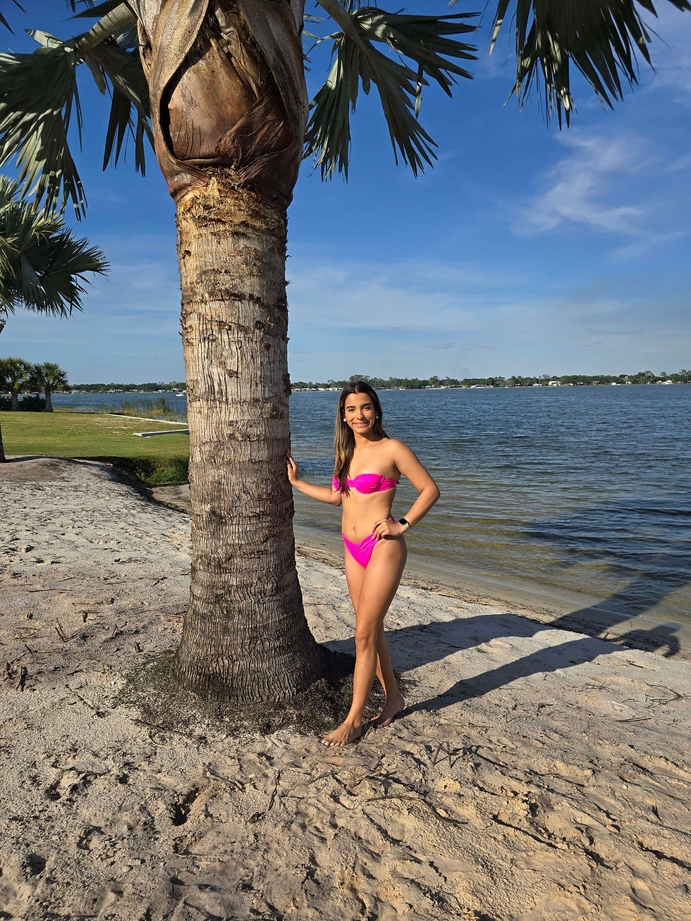 Thumbnail: Gathered Underwired Bandeau Top in Neon Pink