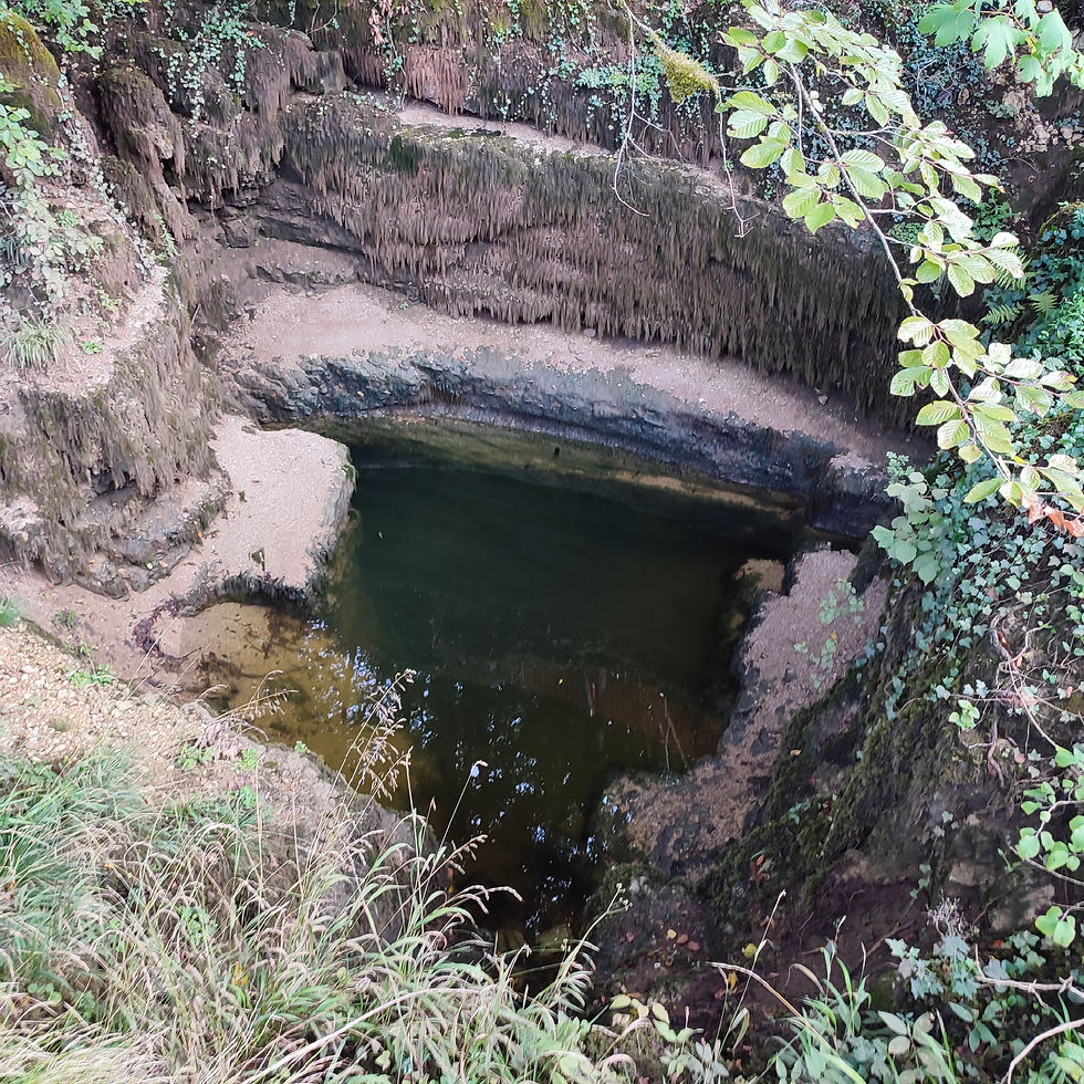 En amont du site le Puit Noir Prof 37m