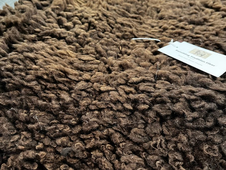 Bark tanned sheep hide
