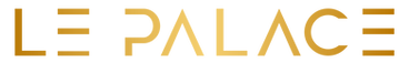 Le Palace Orlando logo in gold lettering on transparent background