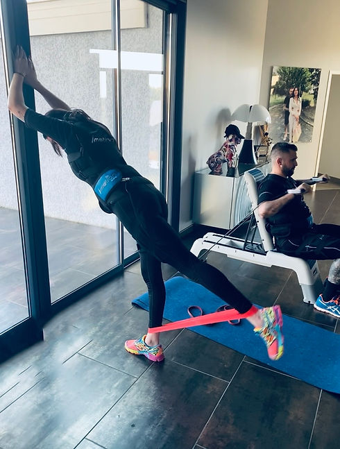 couple seance electrostimulation sejour developé assis coaching domicile toulouse