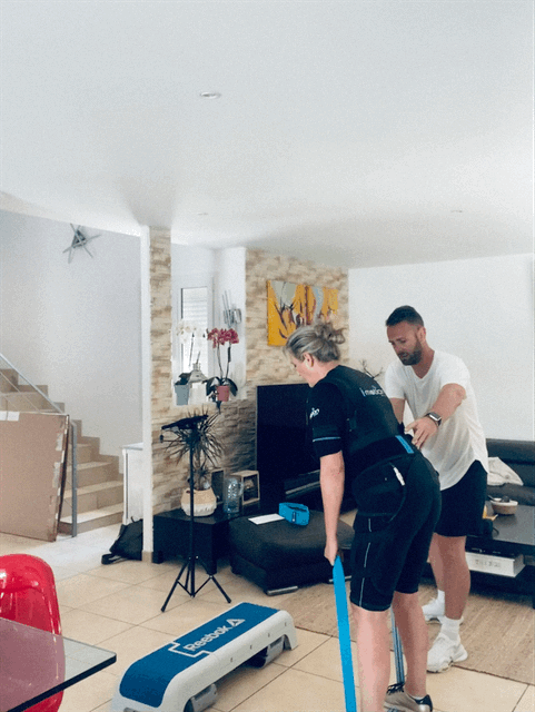 seance electrostimulation elastique de resistance coaching a domicile toulouse maison step elastique de resistance