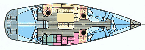 Seyscapes - Gib'Sea 472 - Yacht Tina - Layout