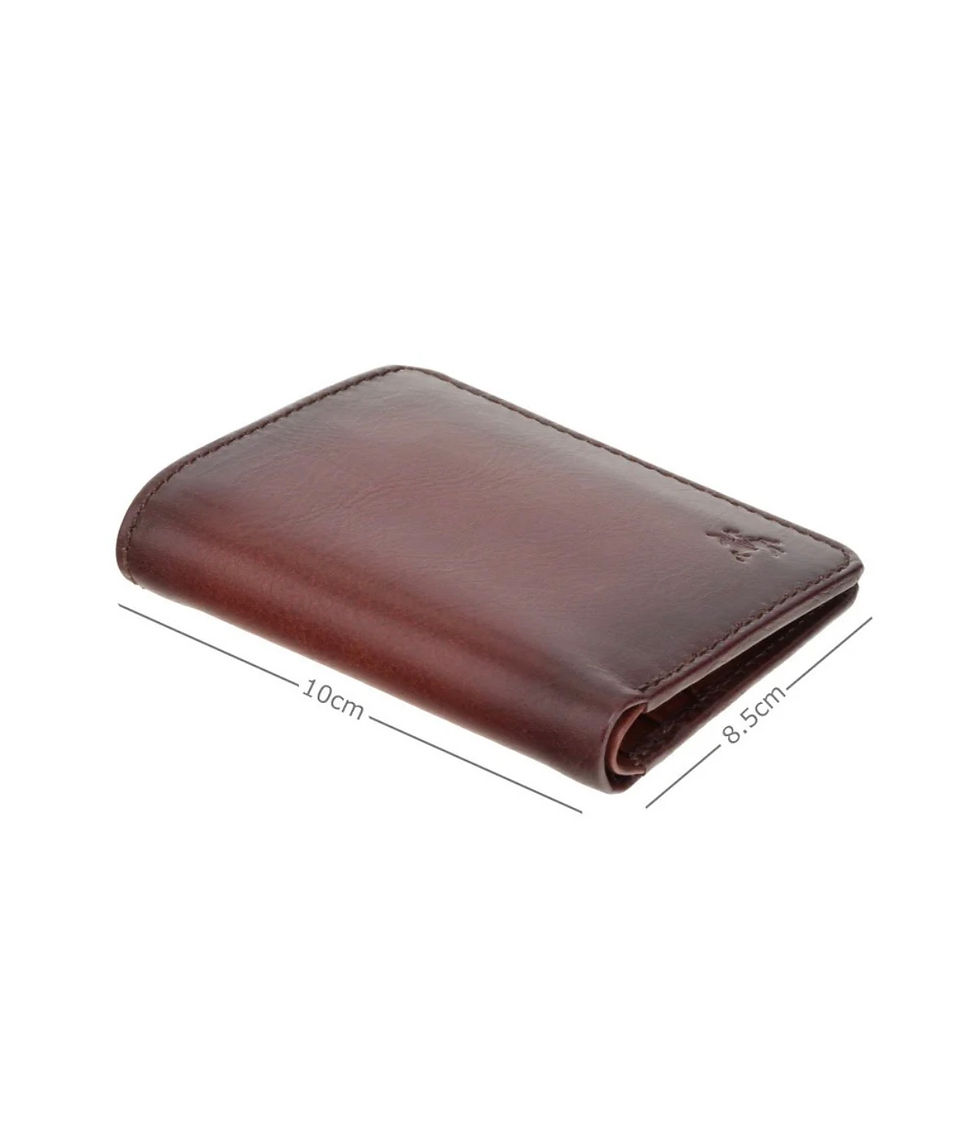 תמונה ממוזערת: ארנק עור מזומן וכרטיסים חום VISCONTI