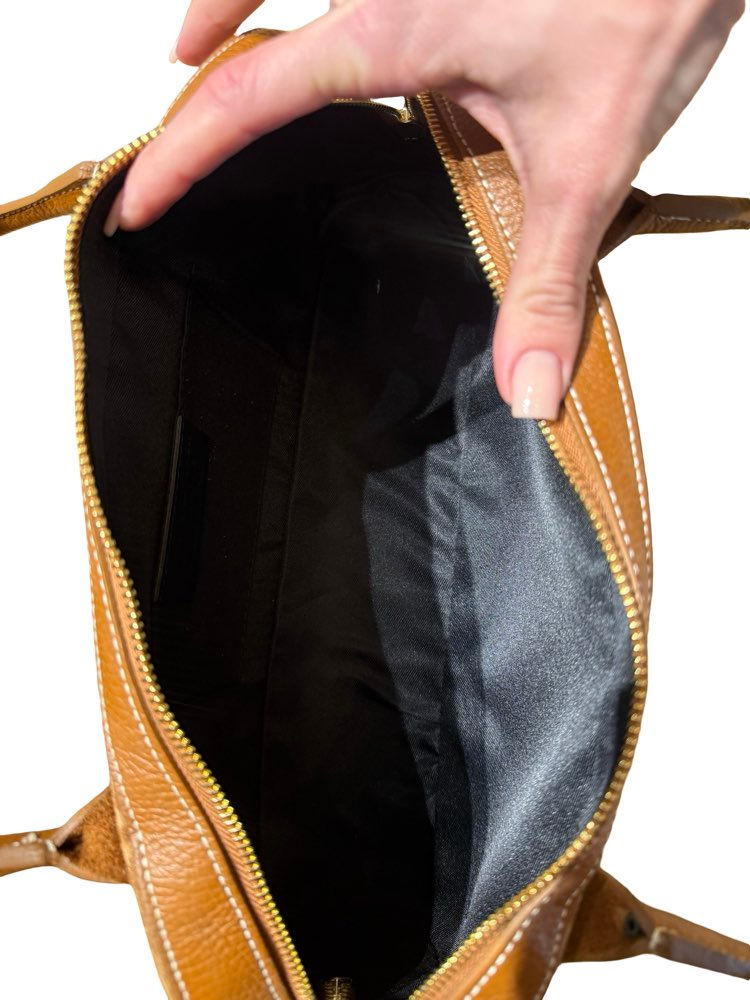 תמונה ממוזערת: תיק עור זמש יוקרתי חום ג׳ינגי – Yuval Alon | תוצרת איטליה