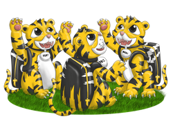 Baby Tiger Mascot Illustration