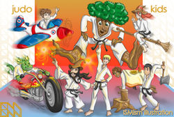 Judo Kids Book Cover Illustration