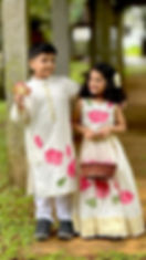 Festive anarkali dress with detailed yoke embroidery