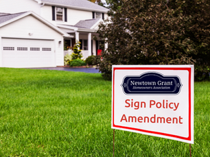 Newtown Grant Master Board Sign Policy Amendment