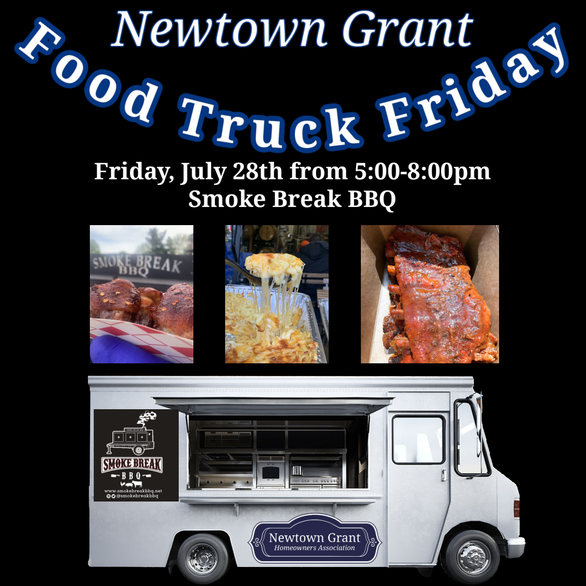 Newtown Grant’s Food Truck Friday Smoke Break BBQ