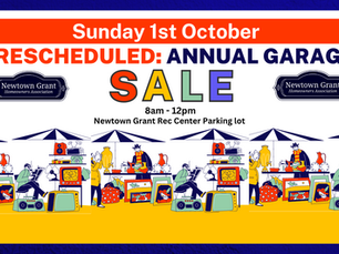 Rescheduled Newtown Grant Annual Garage Sale