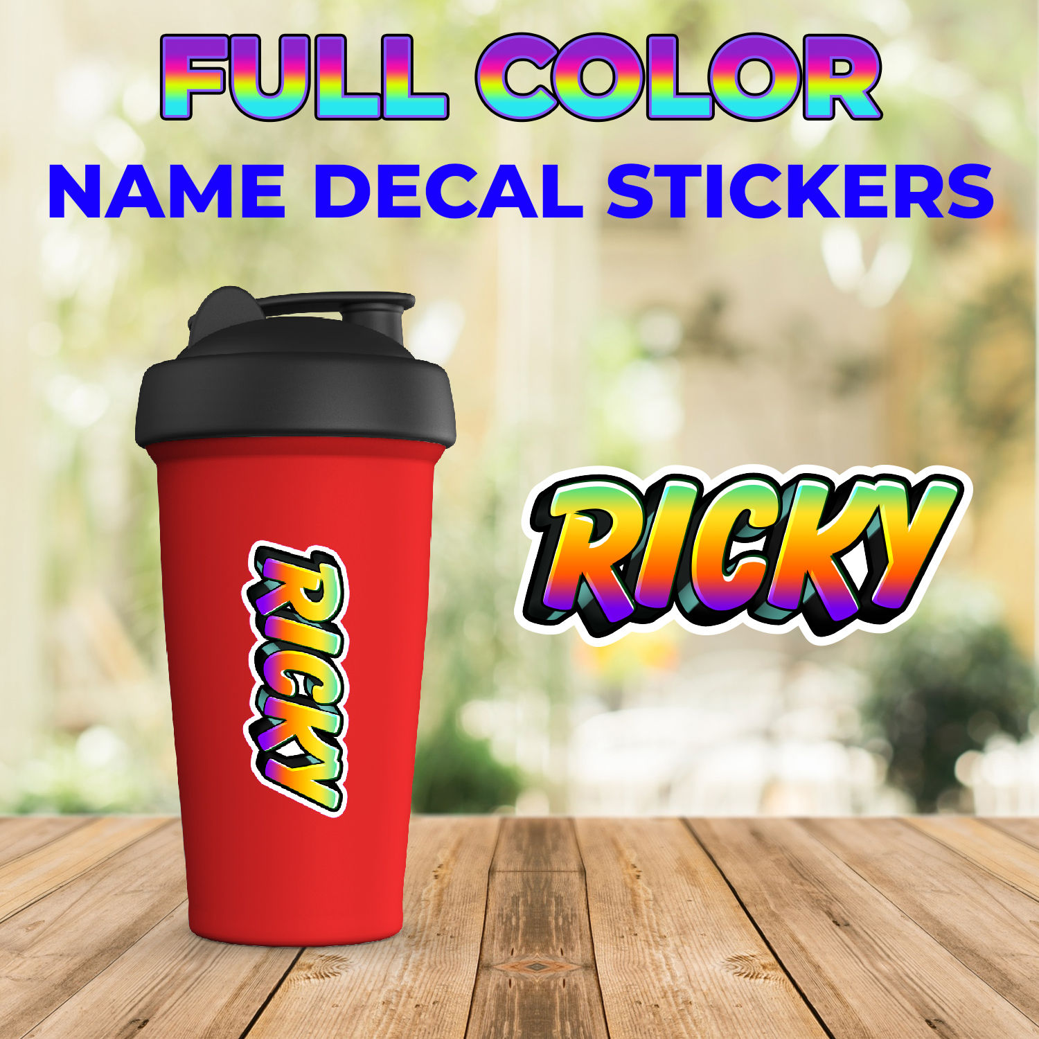 Graffiti Full Color Name Decals - Balloon