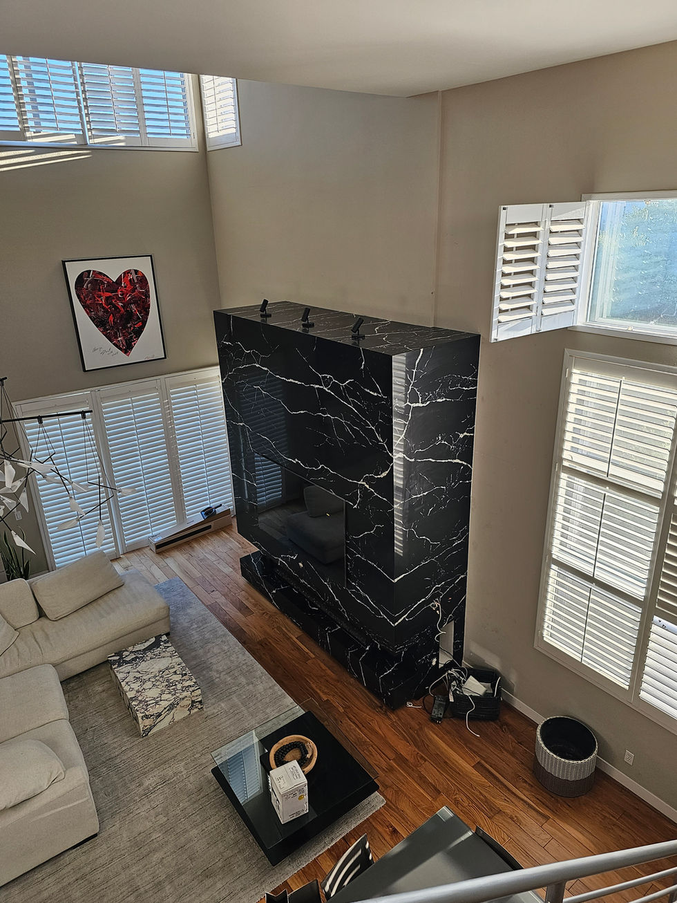 Modern living room entertainment center design.