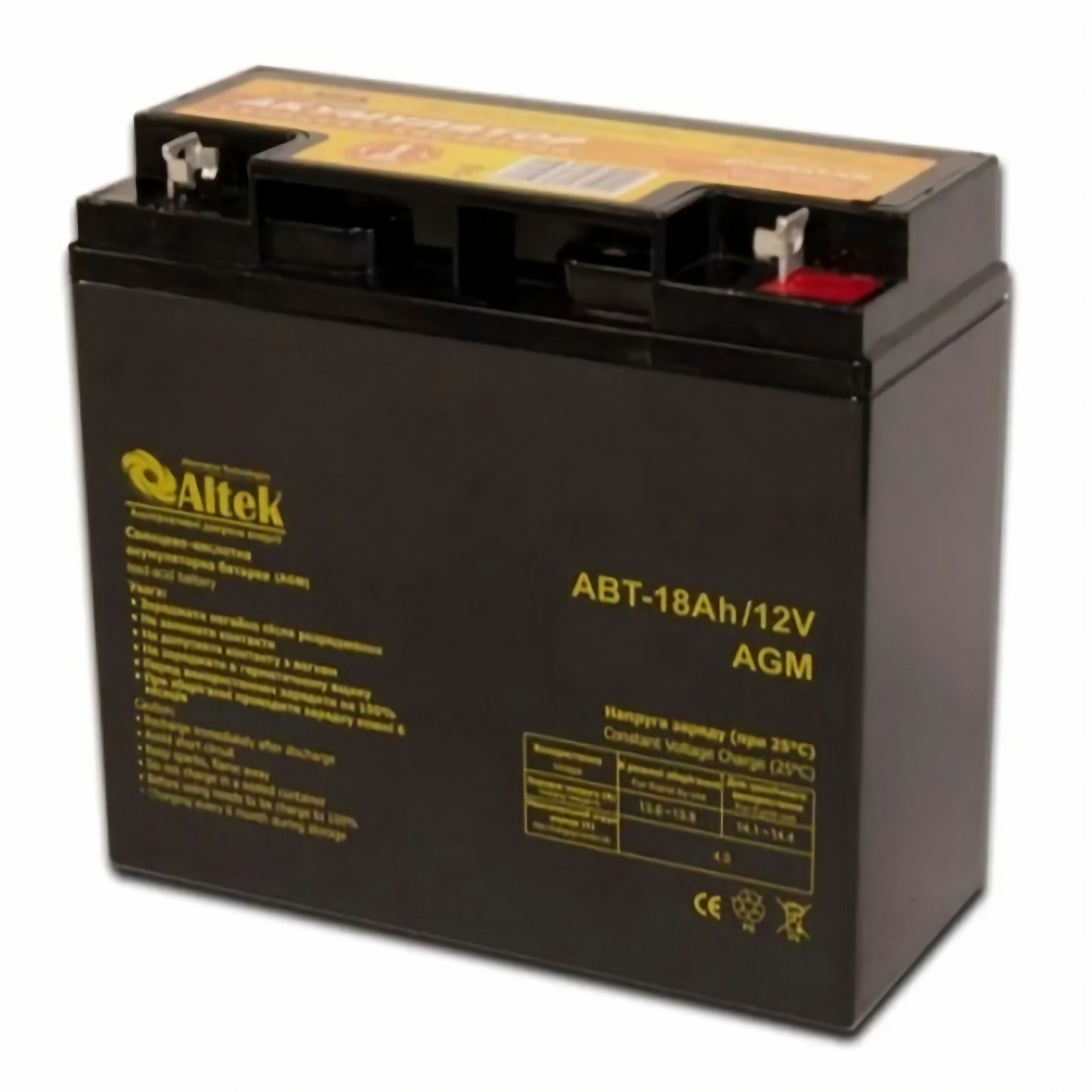 Акумулятор ALTEK ABT 18Аh 12V AGM
