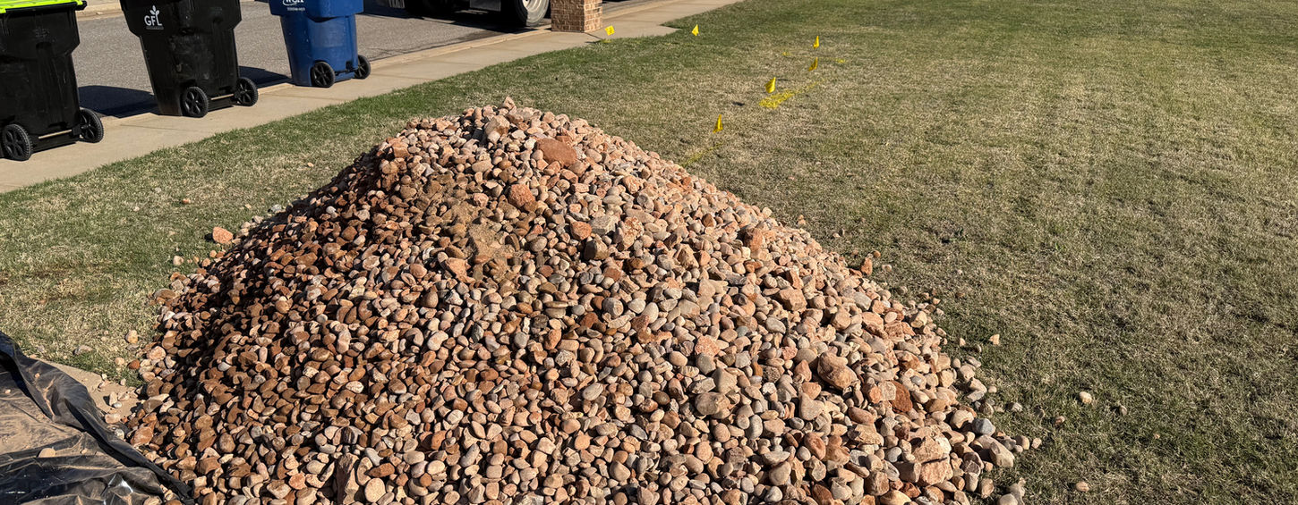 6 tons of river rock