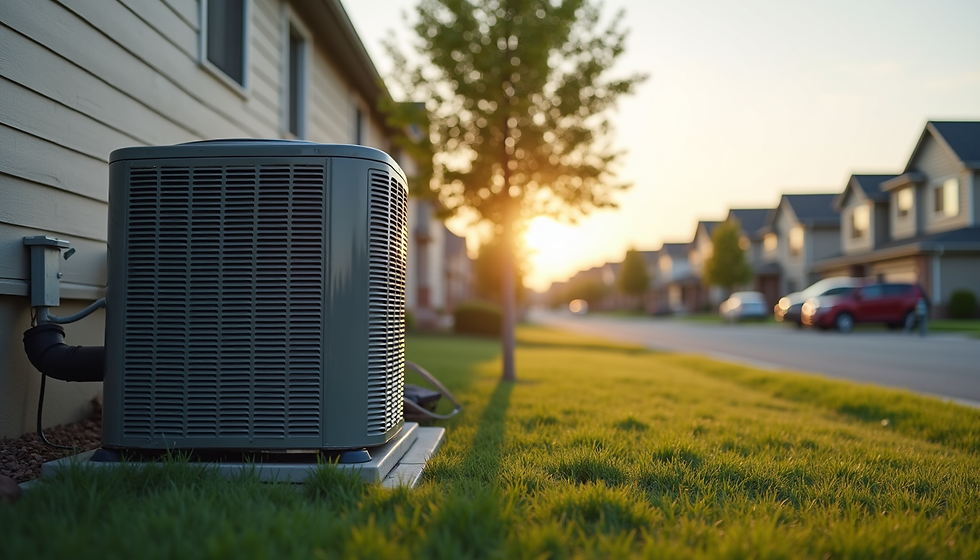 AC unit outside a home in Brighton, Colorado