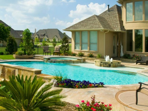 Custom Pool with Adjoining Spa