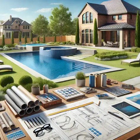 Custom Pool Design in Backyard