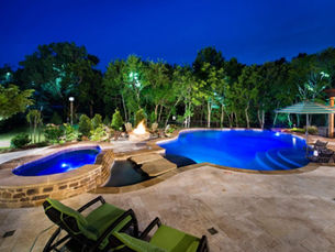 Custom Pool with Adjoining Spa