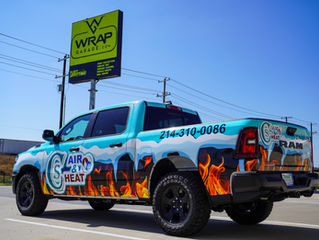 Heating and Cooling Truck Wrap by Wrap Garage