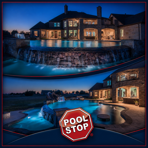 Inground Swimming Pool with Infinity Edge Waterfall