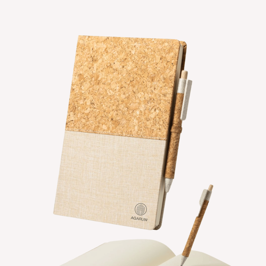 Eco Notebook Liege & Tissu avec Stylo