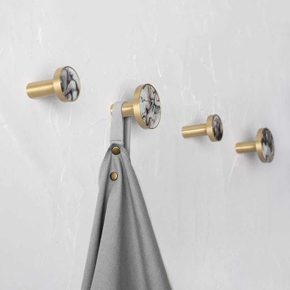 Thumbnail: MARMOR.ME SOLD BRASS & ACRYLIC DOOR KNOBS
