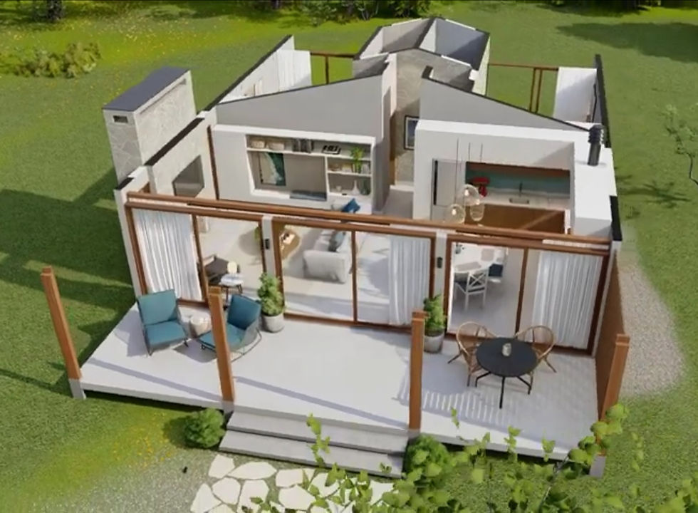 Küçük resim: 8,75 X 12,9 mt  Tek kat (2+1)   113 m2 Çiftlik Evi - Maxi21113  IHLAMUR