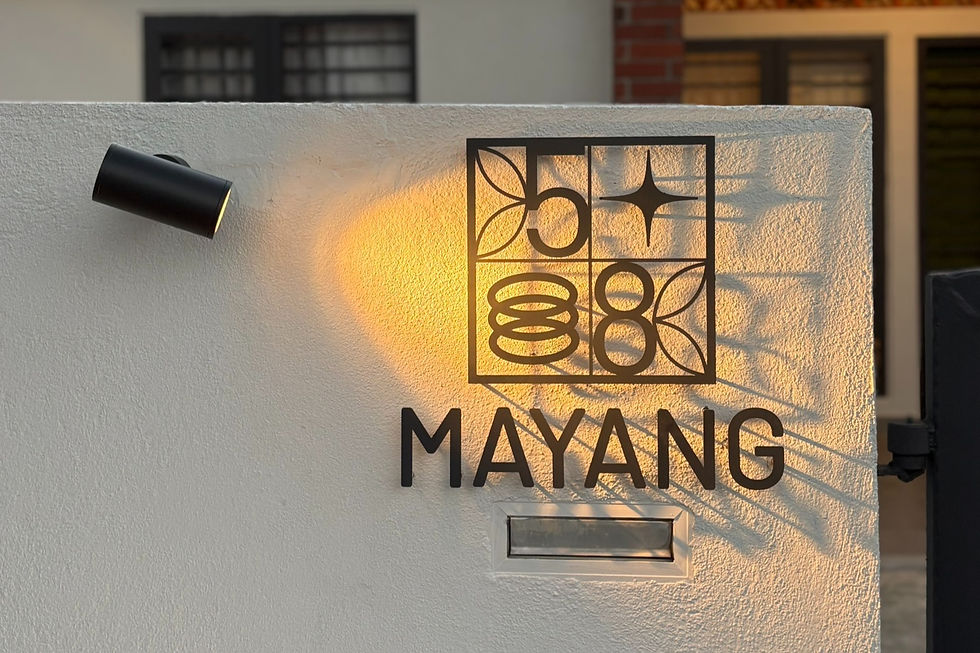 58 Mayang boutique Airbnb signage exterior tropical minimalist design Petaling Jaya