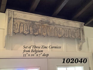 Set of 3 Zinc Cornices