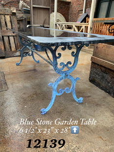 Blue Stone Garden Table